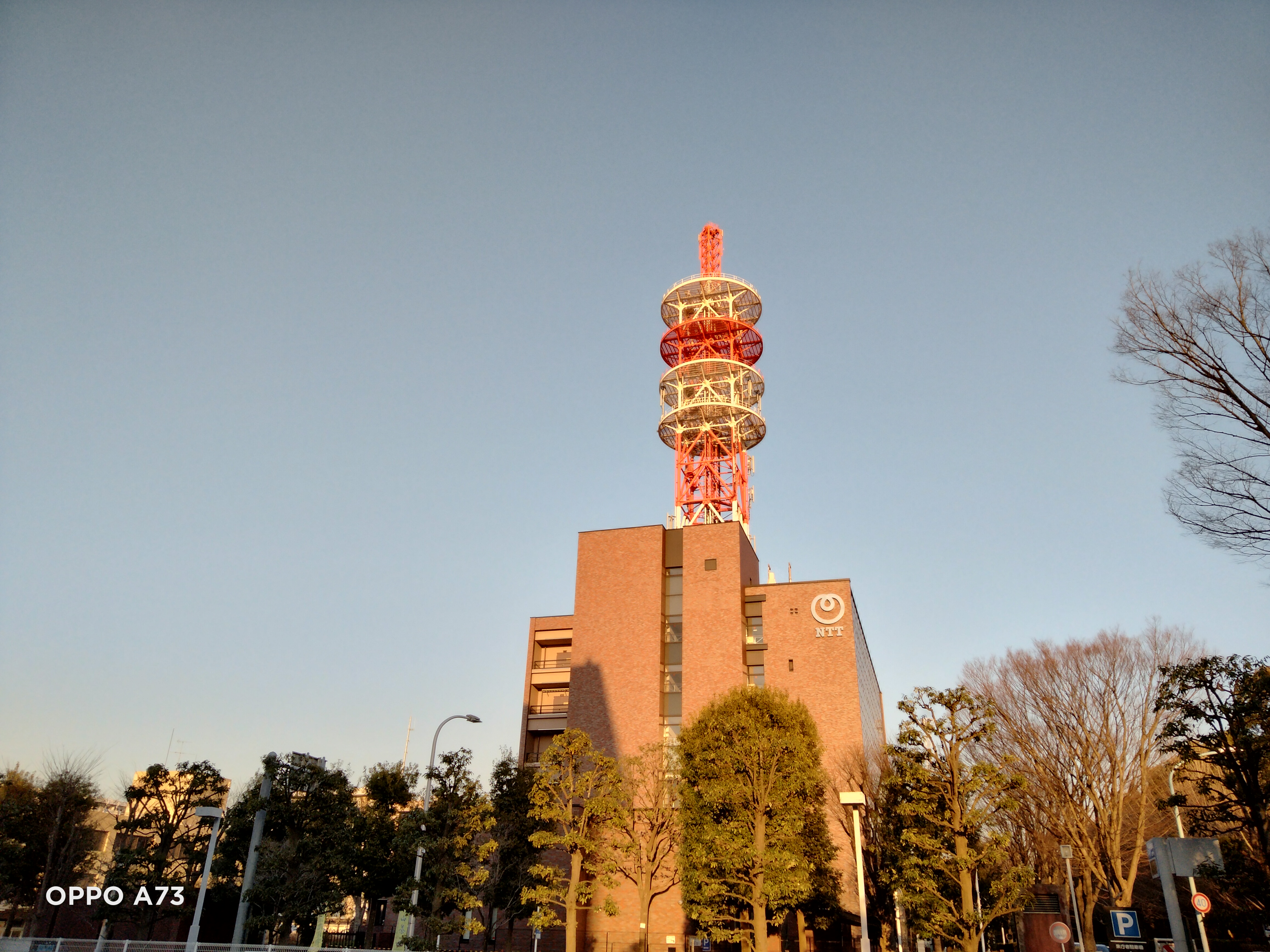 OPPO A73で撮影した電波塔の画像