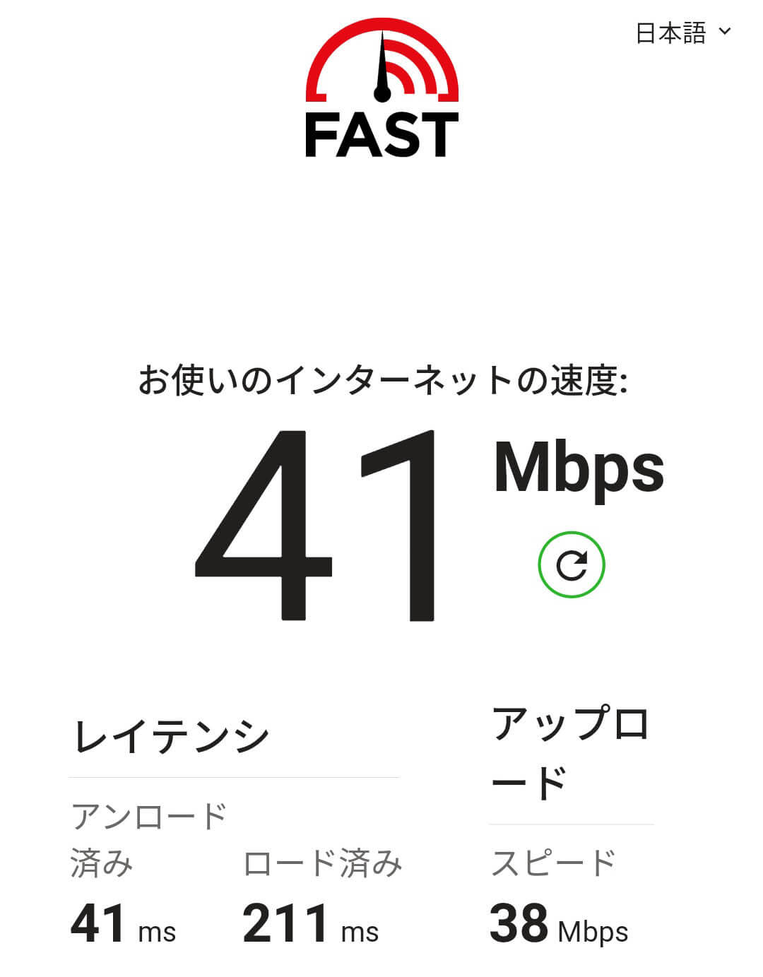 楽天回線をWi-Fi接続でテザリングした場合接続速度は41Mbps