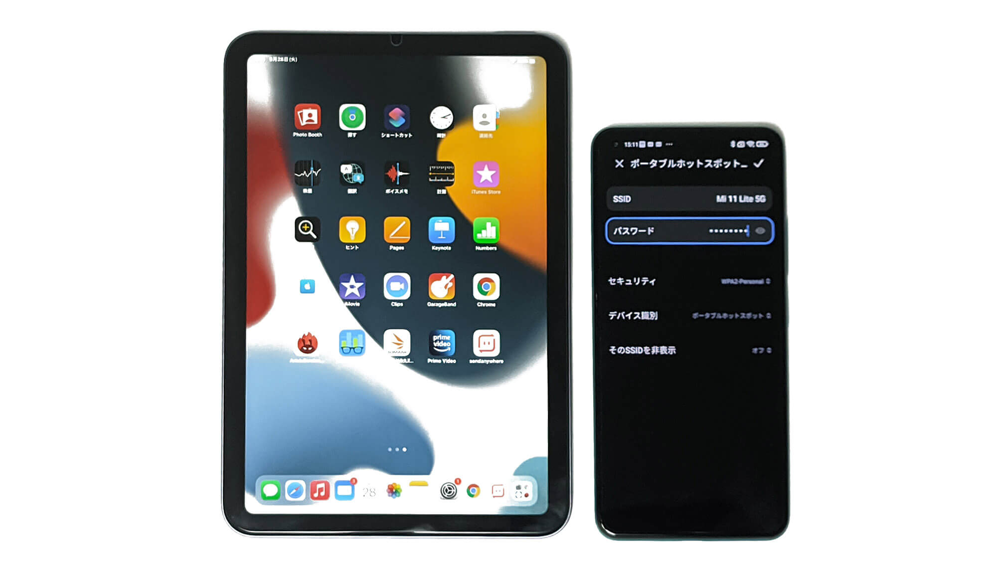 Androidでipad miniをテザリング
