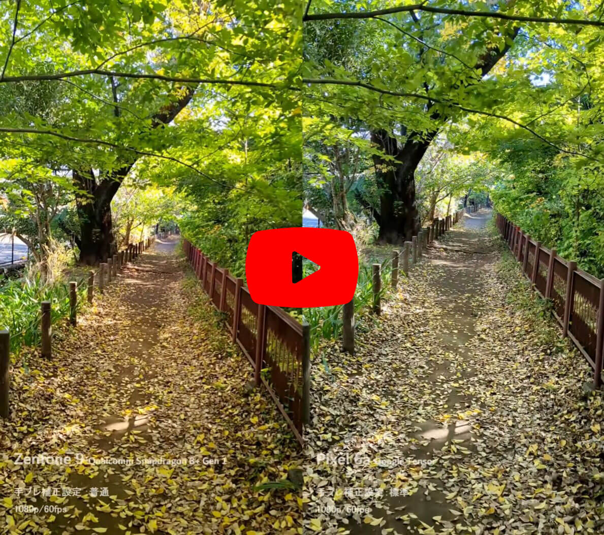 Zenfone 9とPixel 6aの手ブレ補正