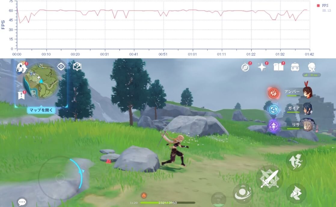 Pixel 7 Proで原神をプレイ1