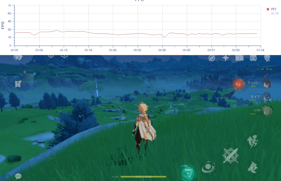 moto g53j 5Gで原神プレイ1