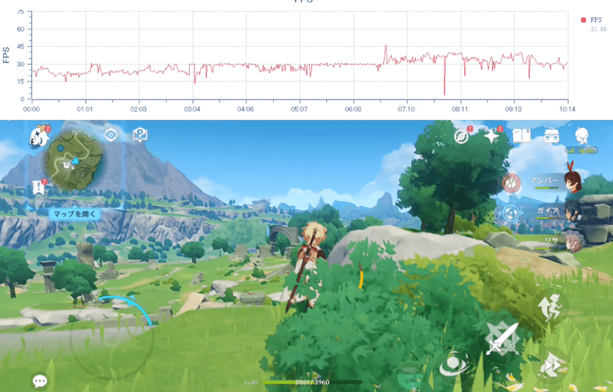 moto g53j 5Gで原神プレイ4