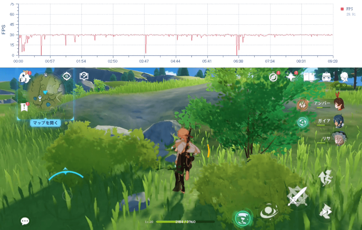 moto g53y 5Gで原神プレイ3