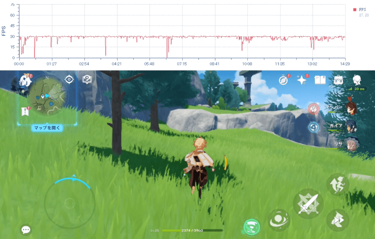 moto g53y 5Gで原神プレイ4