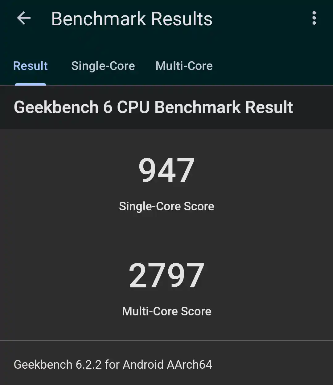AQUOS sense8でGeekbench6を実測