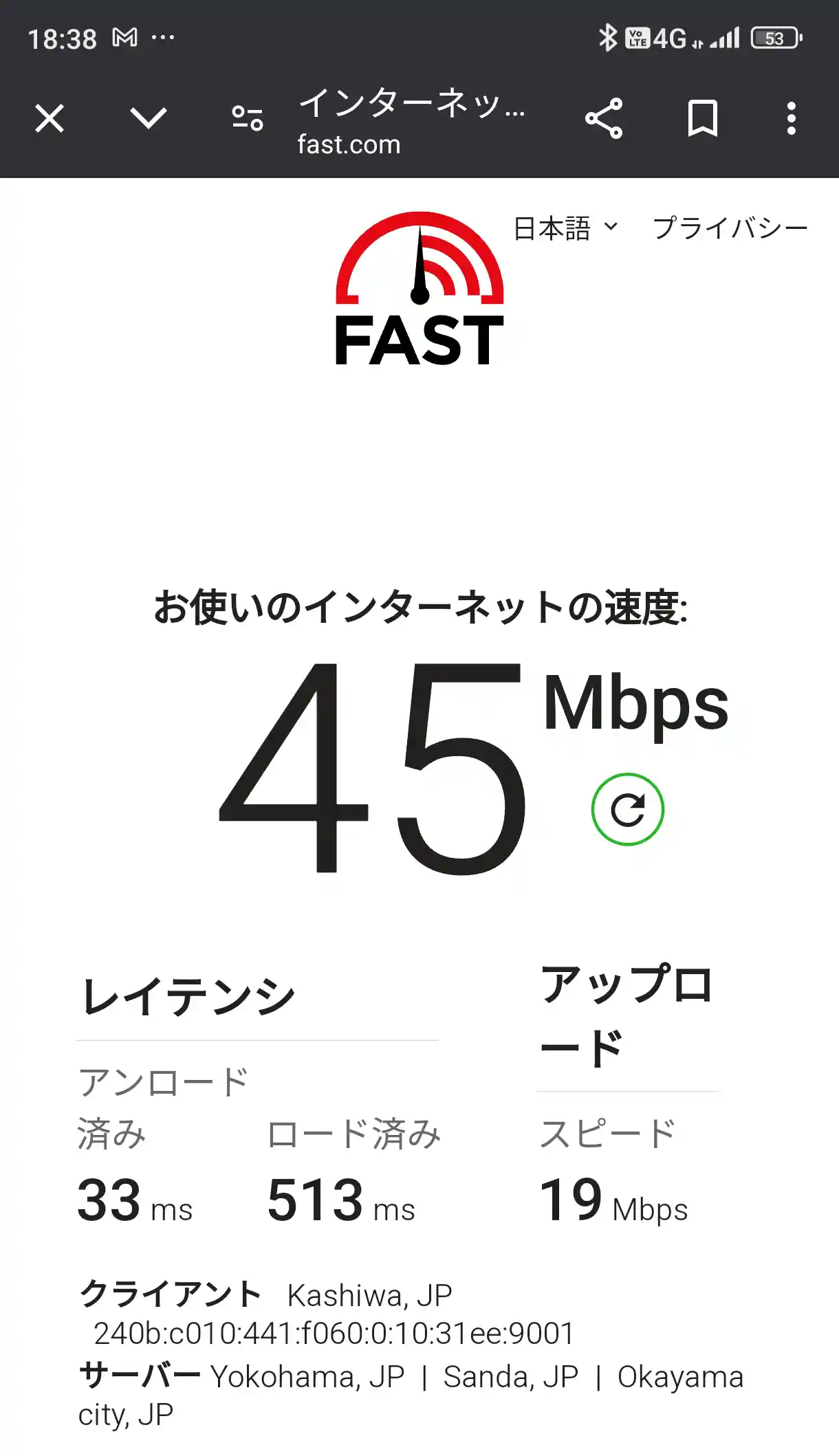 楽天モバイル速度