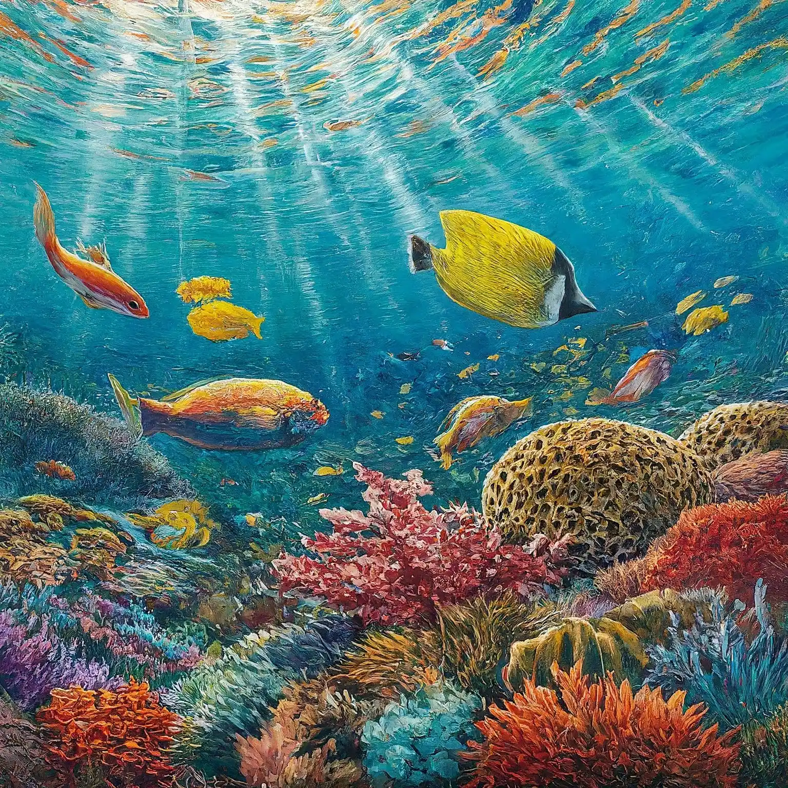 出力された海の魚