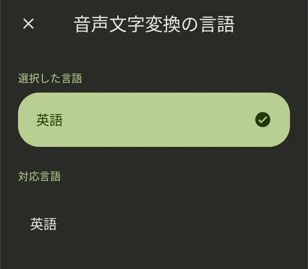 音声文字変換の言語