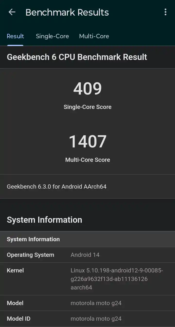 moto g24のCPU性能