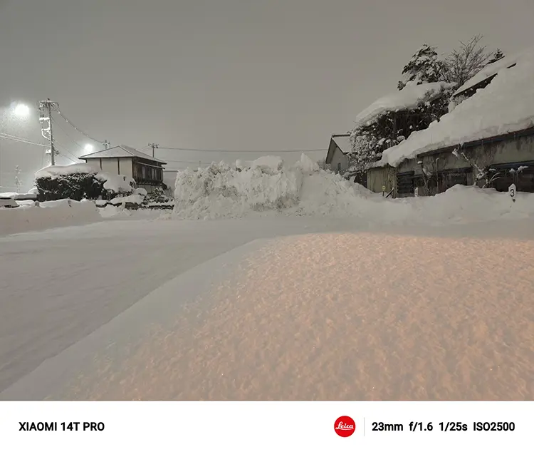 夜の雪景色1