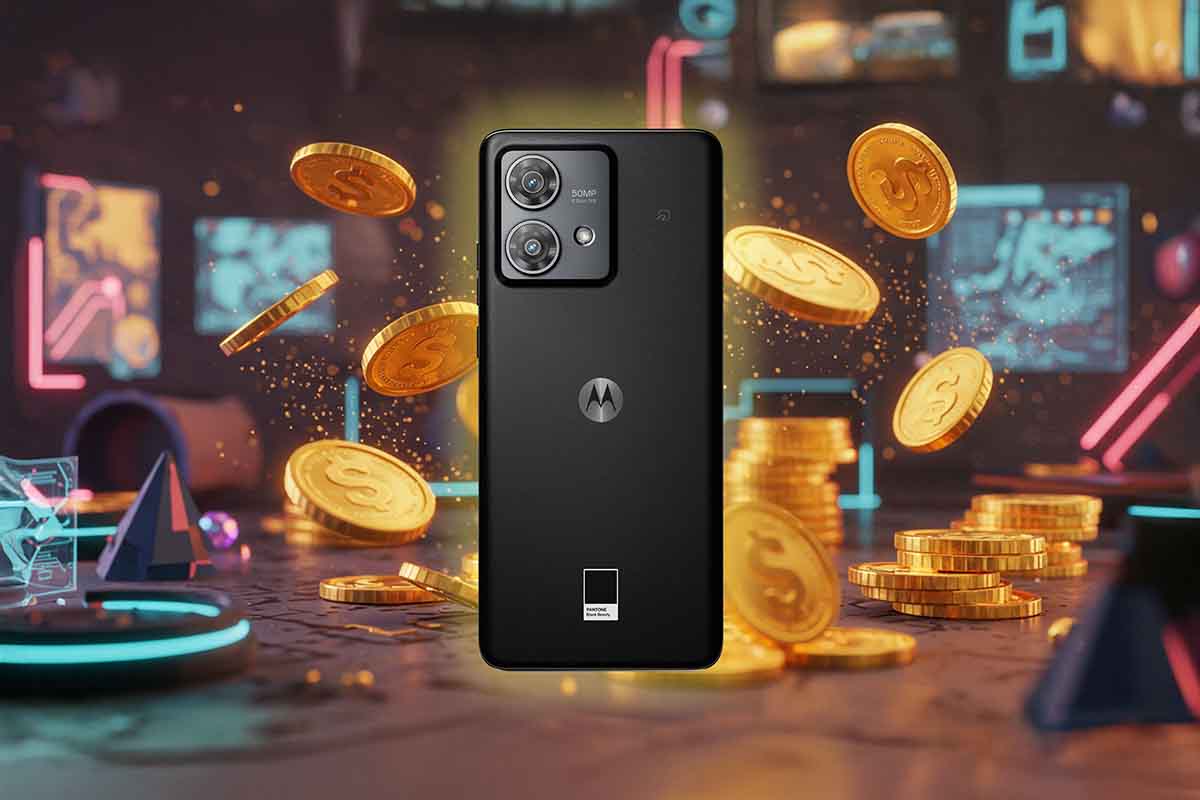 光るスマートフォン