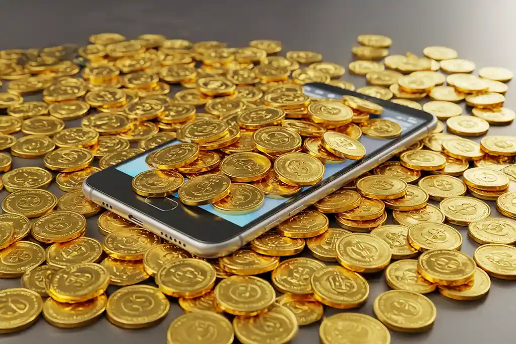 スマホから溢れる金貨