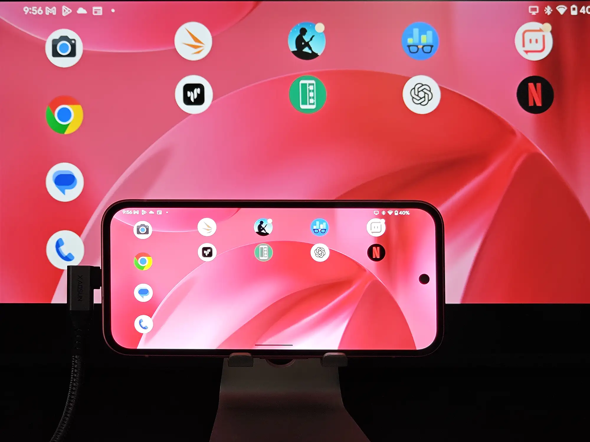 有線大画面出力