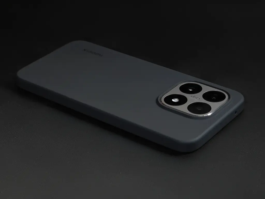Xiaomi 15Tに付属ケースを装着して斜め上から撮影