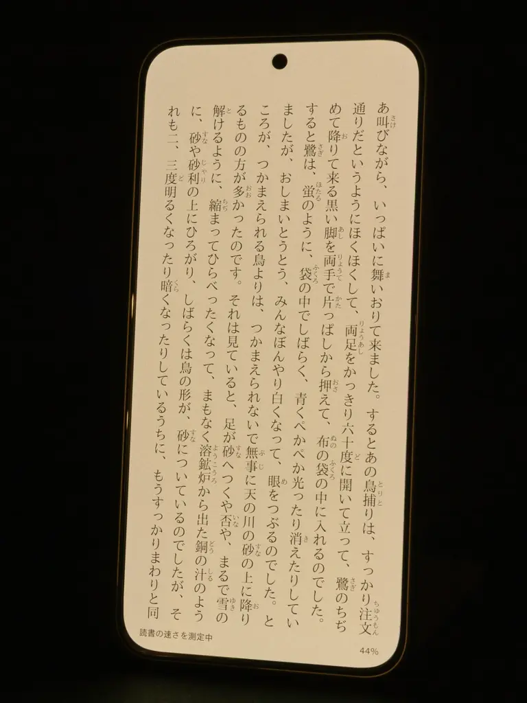 読書モードを設定したXiaomi 15Tの画面