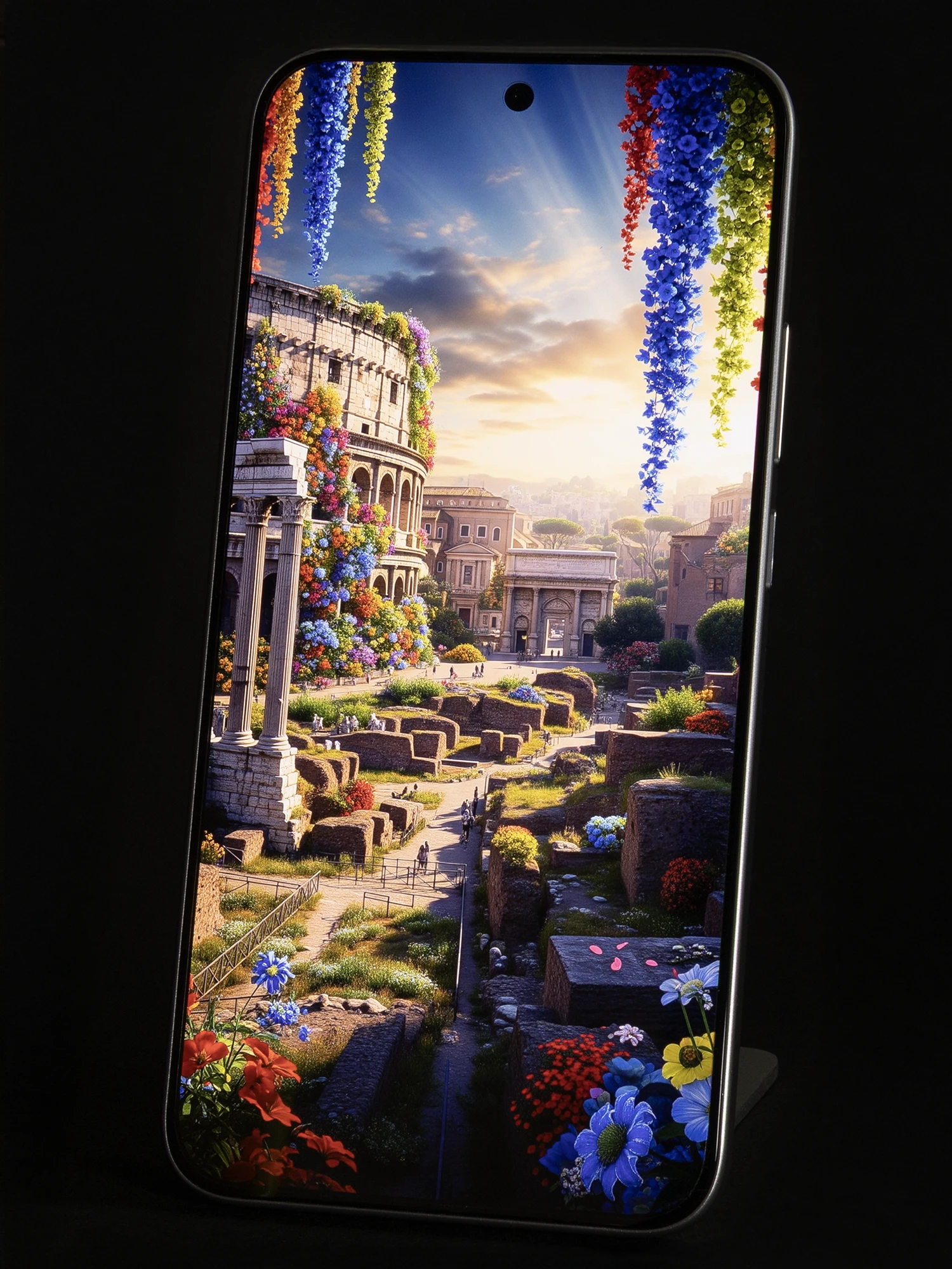 Xiaomi 15Tのディスプレイに華やかなローマの画像を表示