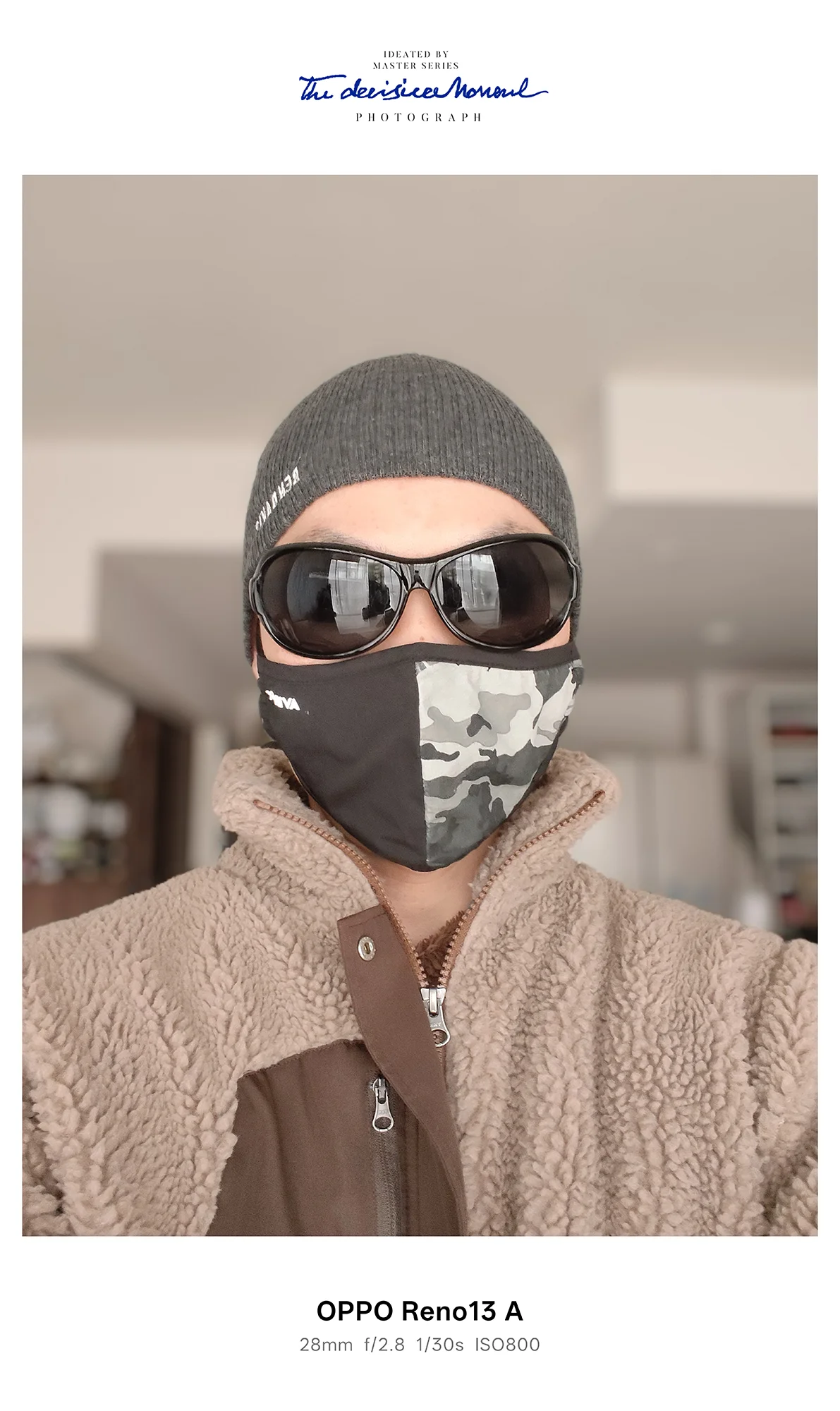 OPPO Reno13 A ポートレート作例：室内自然光＋ポートレートモードによる立体的な人物描写（ISO800）