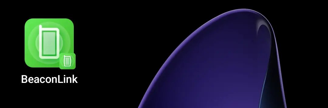 ホーム画面またはアプリ一覧に、緑色の背景にスマートフォンのアイコンが描かれた「BeaconLink」アプリのアイコンが表示されている様子