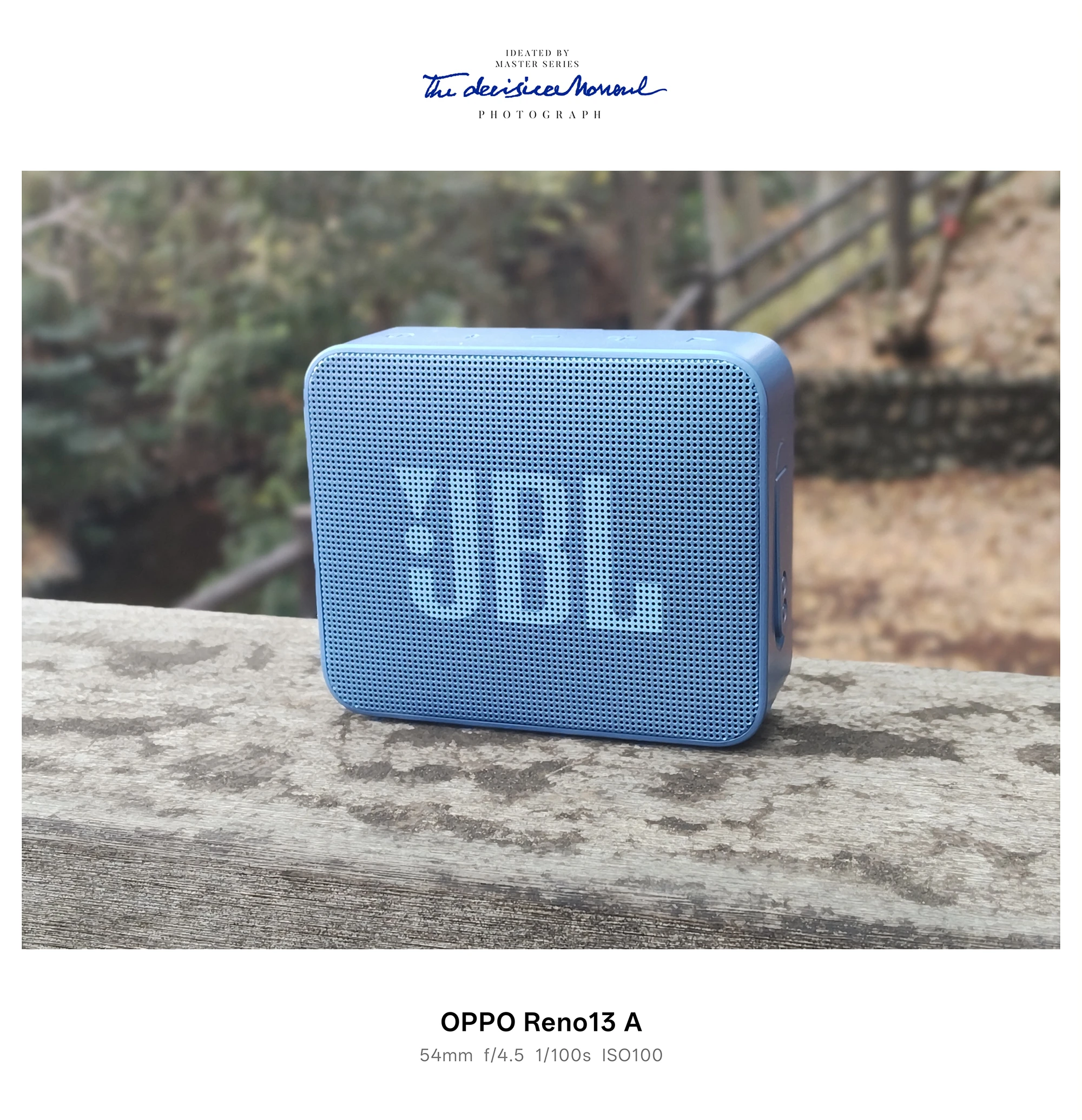 JBL小型スピーカーの前面メッシュとロゴを近くから撮影したOPPO Reno13 A作例（54mm）