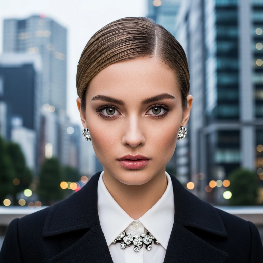 背景ぼかしが綺麗な女性のポートレート