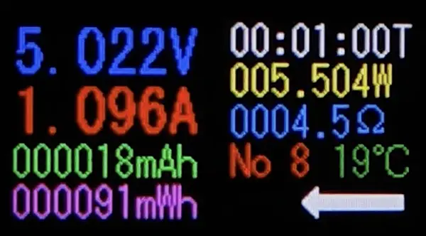 Nothing Phone 3a LiteでOPPO Reno13 Aを充電。5.0V / 1.0A、約5.5Wの出力を計測した実測データ。