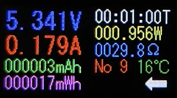 Nothing Phone 3a LiteでCMF BUDS 2 Proを充電。5.3V / 0.1A、約0.9Wの出力値。