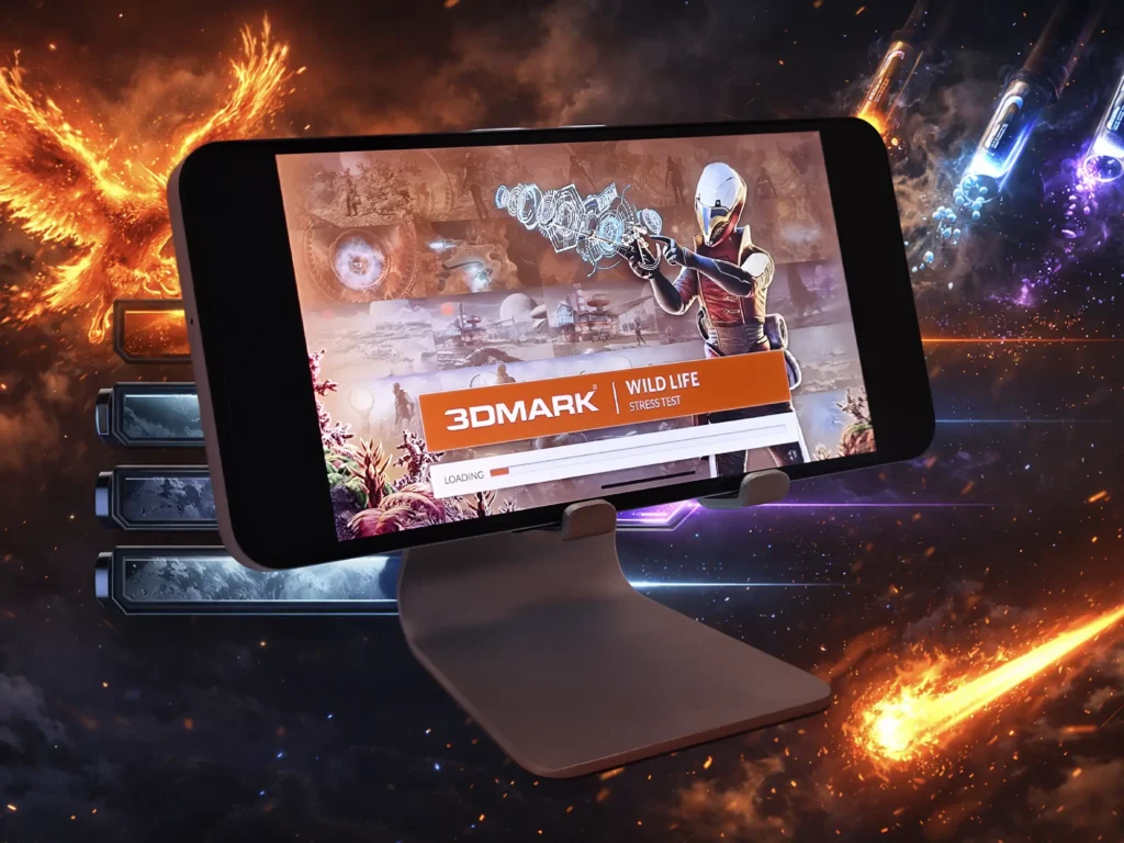 Nothing Phone (3a) Liteの3DMark Wild Life Stress Test測定画面。グラフィック負荷時のゲーミング性能を検証。