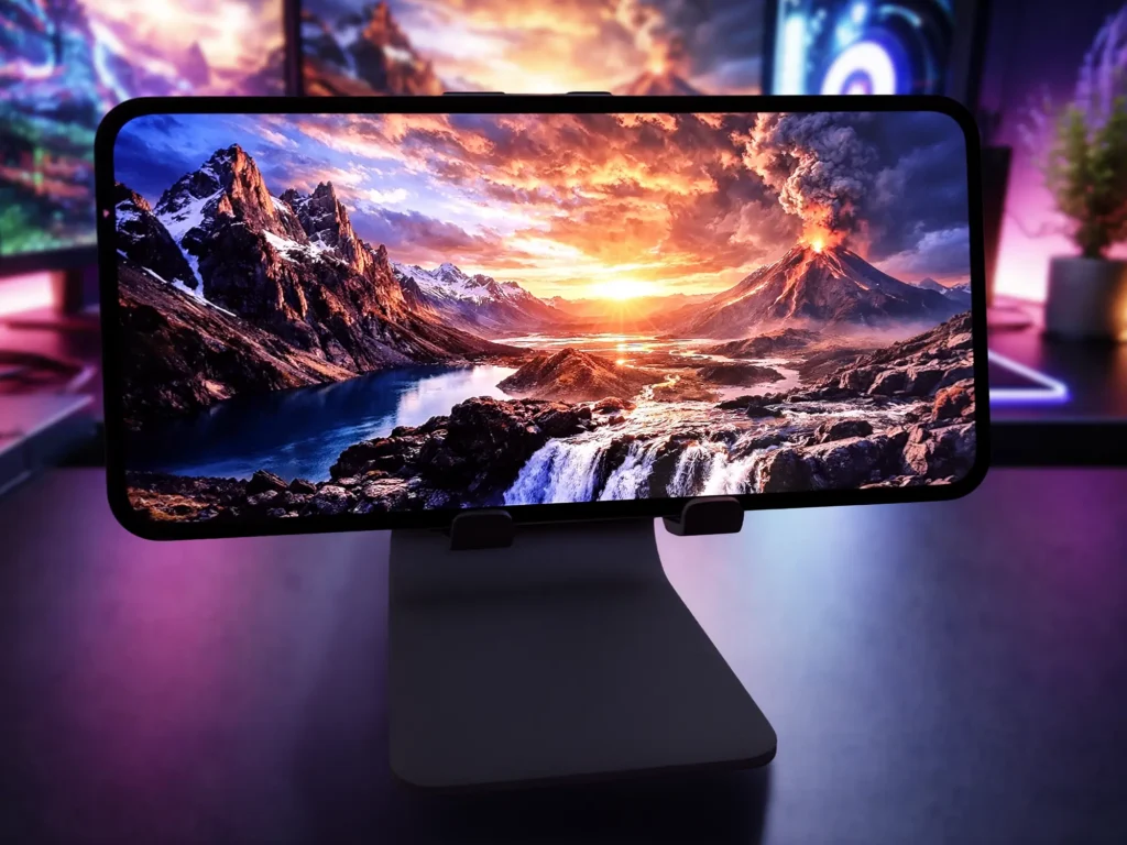 Nothing Phone 3a Lite の 6.77インチ AMOLED で風景画像を表示