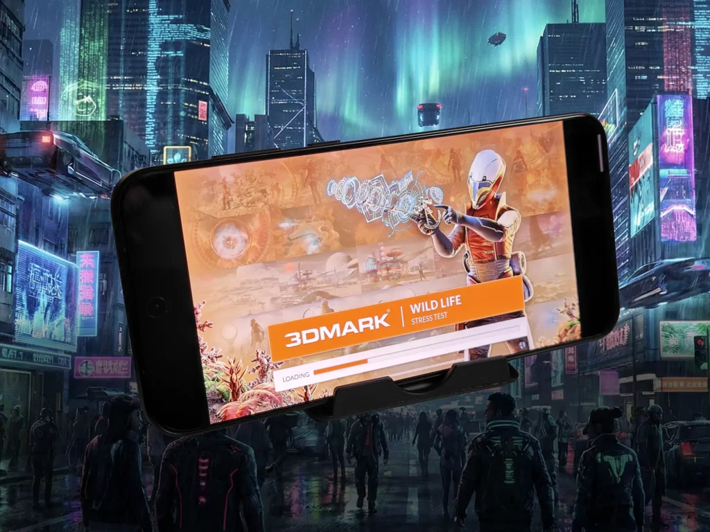 3DMark実行イメージ
OPPO Find X9で3DMark Wild Life Stress Testを実行中（ストレステスト計測イメージ）