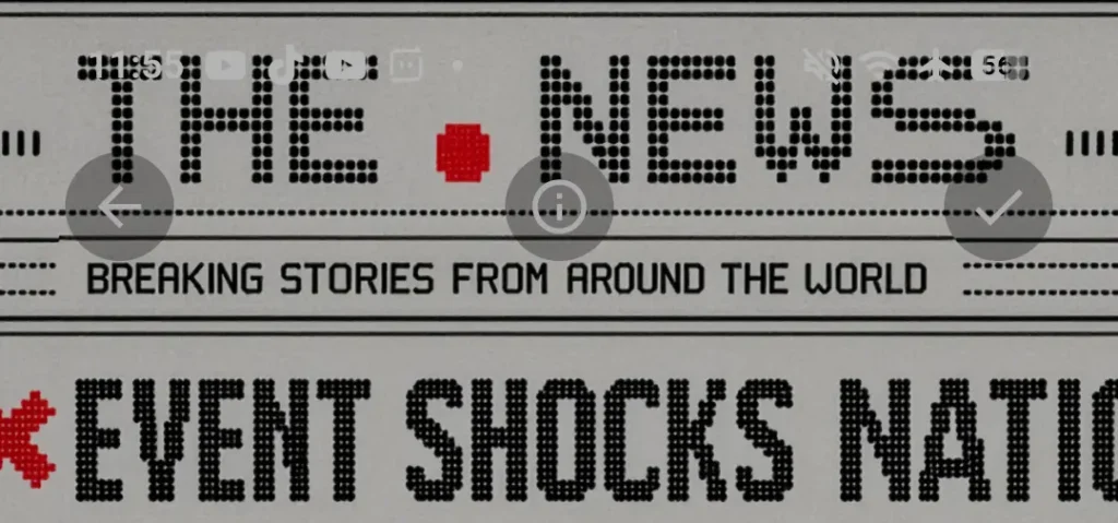 レトロな新聞風壁紙のプレビュー画面。設定用のチェックアイコンが表示されている。