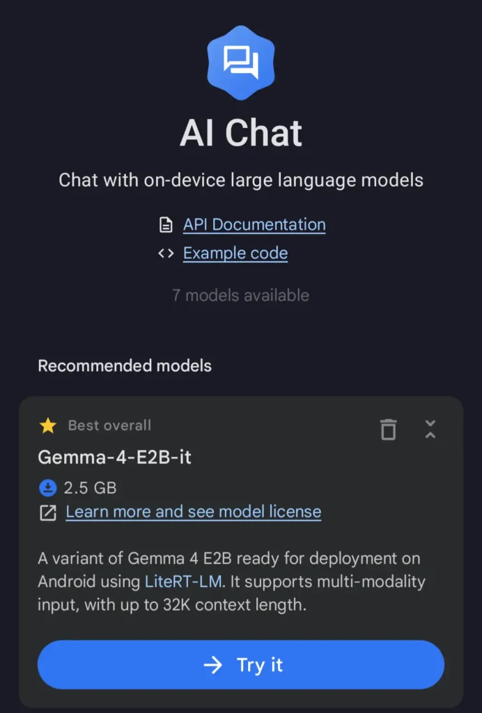 Gemma 4 E2B AI Chat 推奨モデル Android 起動方法
